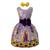 Vestido Infantil Temático Rapunzel Enrolados Violeta