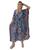 Vestido Kaftan Indiano Longo Estampado Plus Size - Cod. 18037 Azul