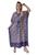 Vestido Kaftan Indiano Longo Estampado Plus Size - Cod. 18051 Azul