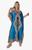 Vestido Kaftan Indiano Longo Estampado Plus Size - Cod. 7001 Água