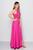 Vestido longo festa fucsia Pink