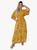 Vestido Longo Indiano Estampado Manga Curta Viscose Cod.163 Dourado