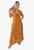 Vestido Longo Indiano Regata Estampado Plus Size Toque de Seda-Cod.1006 Laranja