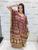Vestido Longo Kaftan Indiano Estampada De Seda Plus Size 469 Vinho