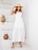 Vestido Longo / Midi Premium Liso de Alcinha com Botões com Bojo e Forro Branco