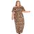 Vestido Longo Plus Size Ciganinha Manga Curta Coleção 2024 Animal print