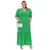 Vestido Longo Plus Size Laise Dunas Não Amassa veste até 52 Verde bandeira