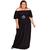 Vestido Longo Plus Size Moda 2024 natal festas Preto