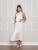 Vestido Longo Tricot Forrado Vestido Feminino Vestido de Festas Branco