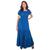 Vestido Longo Viscose Ciganinha Nattier Azul, Petróleo