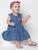 Vestido Luxo Bebê Menina Verão Lessa Kids Enxoval Ref 7983 Azul