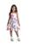 Vestido Menina Infantil Corações Neon Meia Malha TMX Off white