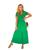 Vestido Midi Camadas 3 Marias Verão Manga Curta Plus Size Verde