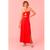 Vestido Midi Dress To Recortes Frente Vermelho