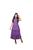 Vestido  Midi Feminino Malha Lese Manga Curta Plus Size Moda Crista Evangelico 090 Roxo