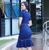 Vestido Midi Isabela Moda Feminina Evangélica Azul