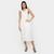 Vestido Midi Malwee Renda Feminino Off white