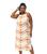 Vestido midi plus size em poli touch rovitex secret glam Branco navajo