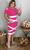 Vestido Midi Plus Size X Moda Feminina Evangélica Rosa com branco