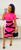 Vestido Midi Plus Size X Moda Feminina Evangélica Rosa com preto