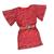 Vestido Paetê Infantil Reveillon Meninas Lançamento Ano Novo Vermelho, 435