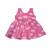 Vestido Para Bebê em Malha Estampada 100% Algodão Rosa