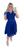 Vestido para Congresso e Igreja Moda Crista Evangélico com Cinto P Ao Xg Vestido jacquard 3d azul 240
