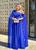Vestido para madinhas de casamento e formandas longo tendência tule com brilho armênia Azul royal