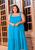 Vestido Plus Size Festa Soltinho Midi De Alcinha Roupa Feminina Azul