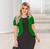 Vestido Plus Size Peplum Blazer Moda Feminina Evangélica Verde