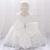 Vestido princesa renda estruturada batizado festa luxo Branco