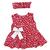 Vestido Roupa Bebê Menina e Faixa de Cabelo Moda Blogueirinha Diva Mêsversário c20080 Vermelho bebê natal