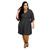 Vestido Roupas Femininas Plus Size Feminino Soltinho Preto