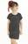 Vestido Tipo T-shirt Canelado Malha Strib Rib Infantil  Nº 4 Ao 10 Preto