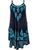 Vestido Trapézio Alça Batik  Indiano Plus Size Boho 2025 Preto, Azul 44306