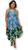 Vestido Trapézio Longuete Alça Estampa Flores Floral 8601 Azul