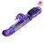 Vibrador ponto G com estimulador clitoriano formato golfinho e movimentos de rotação 360+ 30 modos de vibração com bola Roxo