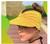 Viseira Dupla Face Proteção Solar Uv50+ Turbante Feminino Bone Piscina Moda Praia 2 Cores Verão  Amarelo