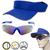 Viseira Esporte Corrida Praia Piscina Oculos Protecao Solar Fitness Running Volei Masculino Feminino Viseira azul oculos espelhado azul