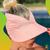 Viseira Femina Dupla Face de Praia Turbante Proteção Solar Bone Feminino Chapeu Pronta Entrega Rosa bebê