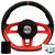 Volante Esportivo Gol g2 g3 g4 saveiro voyage santana Golf Gti com tampa acionador de buzina + cubo Vermelho