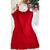 WWZ FASHION Vestido Alfaiataria Com Babado 7241 Vermelho