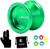 Yoyo Profissional Magic V6 Verde com rolamenyo concavo + 10 cordas verde