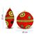 6 bolas e 6 pingentes Vermelho e Verde Veludo