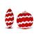 6 bolas e 6 pingente vermelho sianinha
