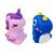 01 DINO (AZUL) + 01 UNICÓRNIO (LILÁS)