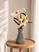 vaso cinza flor bege