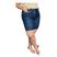 Short jeans escuro meia coxa