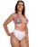Calcinha branca top rosa floral