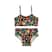 Floral preto neon f186